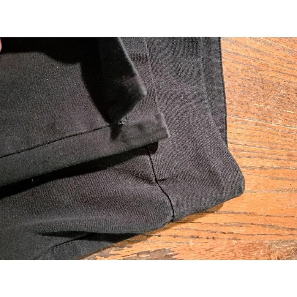 Chico's Women's Size Medium 8 Black Stretch Pull-On Casual Pants Ankle Slits - Picture 3 of 5
